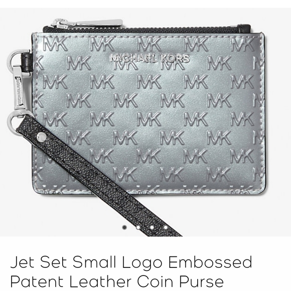 MICHAEL KORS JET SET SMALL LOGO PATENT LEATHER COIN PURSE ✨NWT✨ - Picture 3 of 9